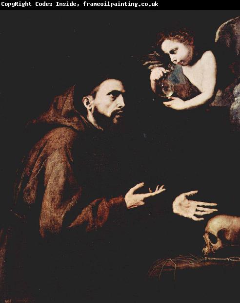 Jose de Ribera Der Hl Franz von Assisi und der Engel mit der Wasserflasche